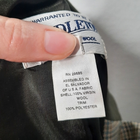 Pendleton Plaid Blazer 4P - Picture 5 of 6